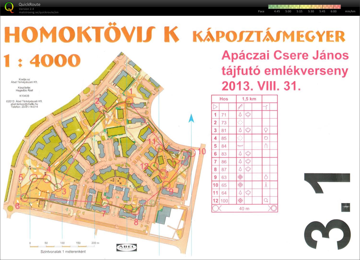 Apáczai emlékverseny (váltó 1) (31/08/2013)